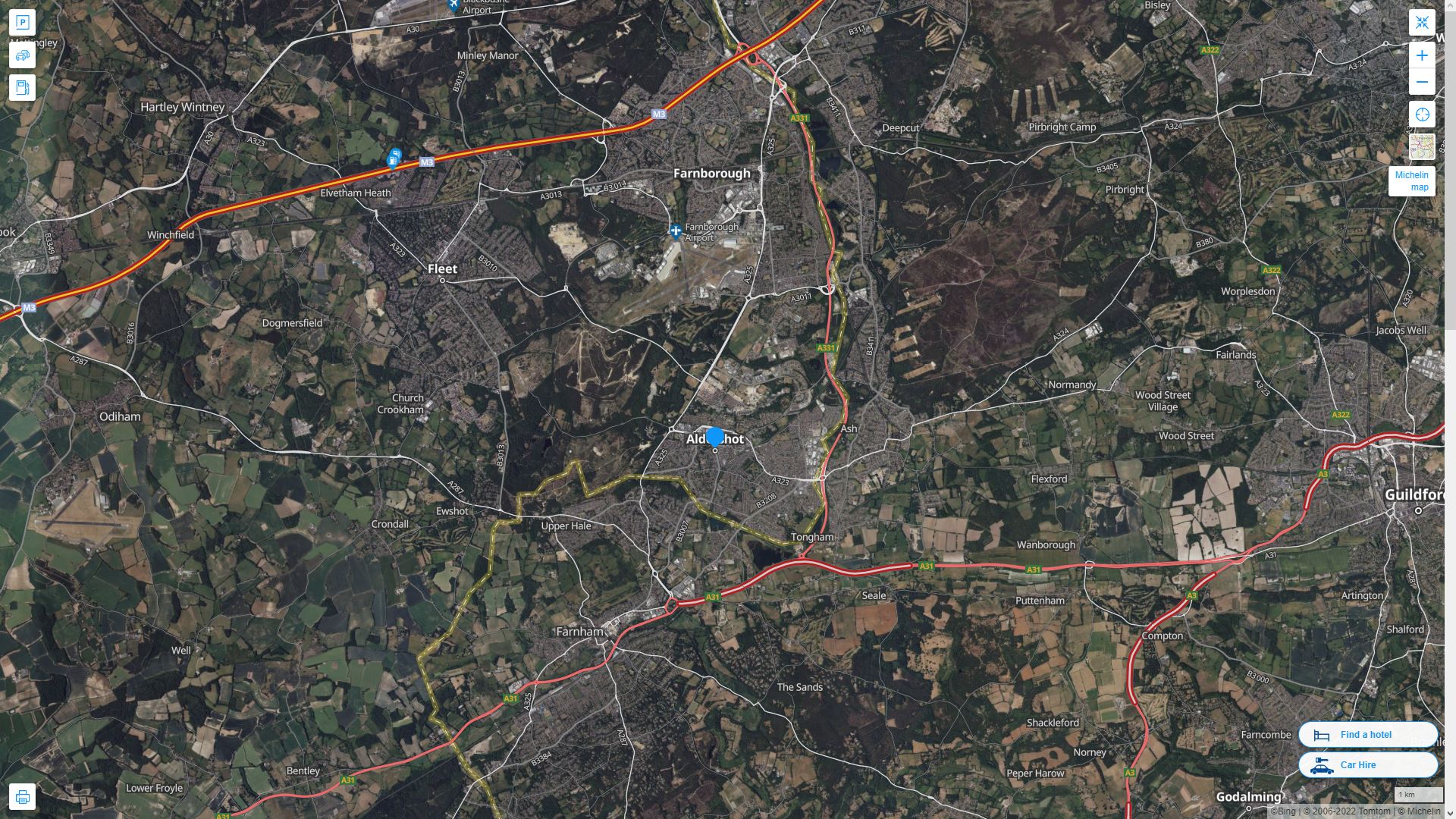 Aldershot Highway and Road Map with Satellite View